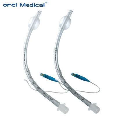 의학적 용도 코형 내막관 (Endotracheal tube) 과 수갑 / 수갑 없이