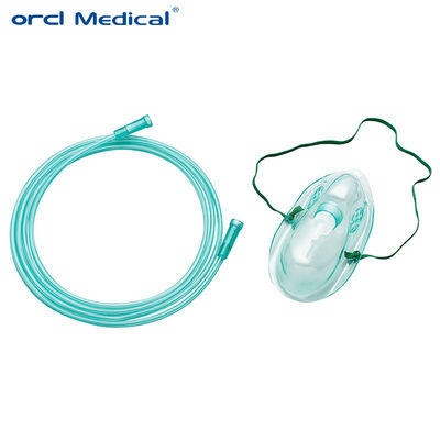 공장 제조업체 일회용 PVC 산소 마스크 (튜브 포함) CE LSO