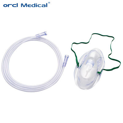 의료 용품 일회용 PVC 산소 마스크 조절 가능한 산소 가스 마스크 성인 및 어린이용