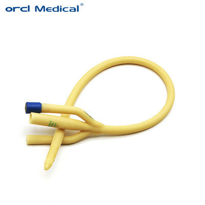 일회용 3 Way Latex Foley Catheter 부드러운 가치 플라스틱 실리콘 코팅 Latex Catheter